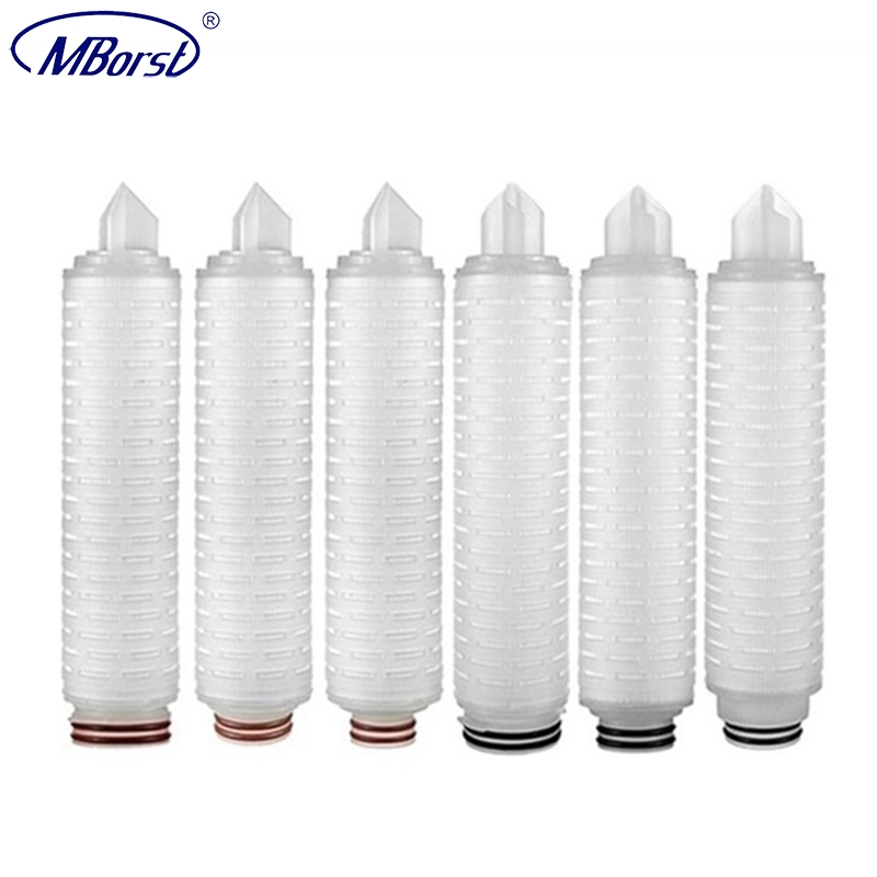 Wholesale PP/Pes/PTFE/PVDF/Nylon Pleated Filter Cartridge 0.2 Micron 5/10/20/30/40" Industrial Hydrophobic PTFE Air Oil Water Treatment Filter Code 7 Soe DOE