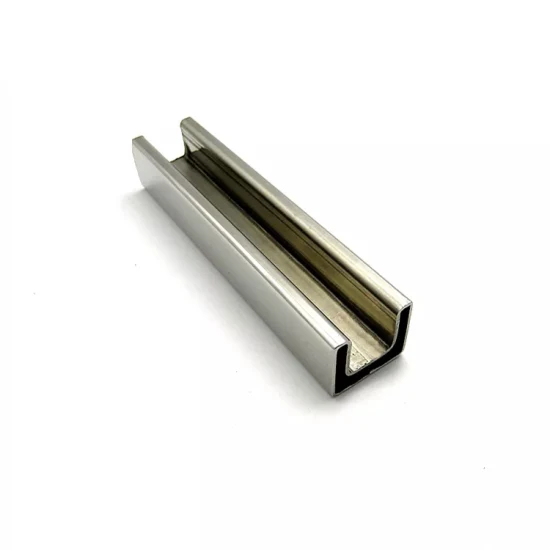 Nuevo producto Pasamanos de acero inoxidable SS304 50X25mmx15X15 Tubo ranurado de forma rectangular de acero inoxidable para barandilla de vidrio